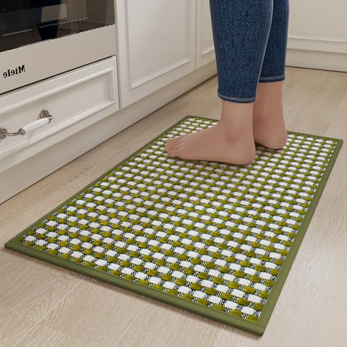 Kitchen Rugs Kitchen Mats for Floor Non Slip Washable Blue 17"x30" (3.54 Sq Ft)