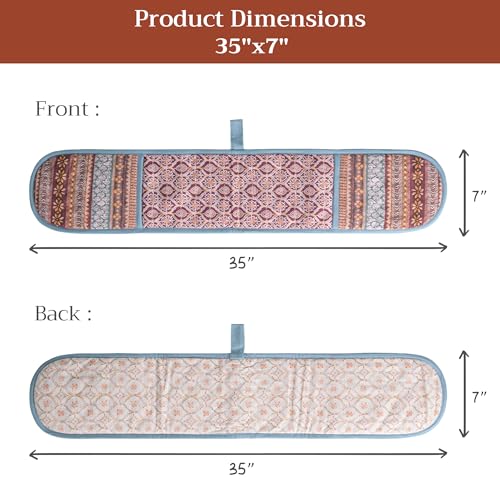 Double Oven Mitts 100% Cotton Double Oven Glove (022 - Fair Isle / 7" x 35" (Double Oven Mitt))