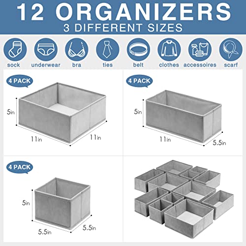 Drawer Organizer Clothes 12 Pack (12 Count)