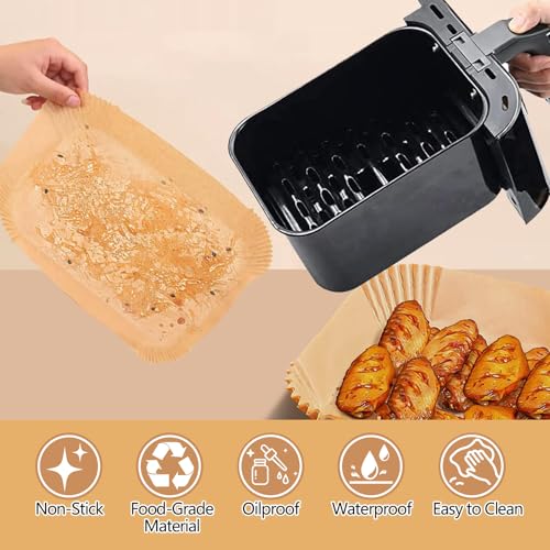 150 Pack 8.6x5.5" Air Fryer Liners