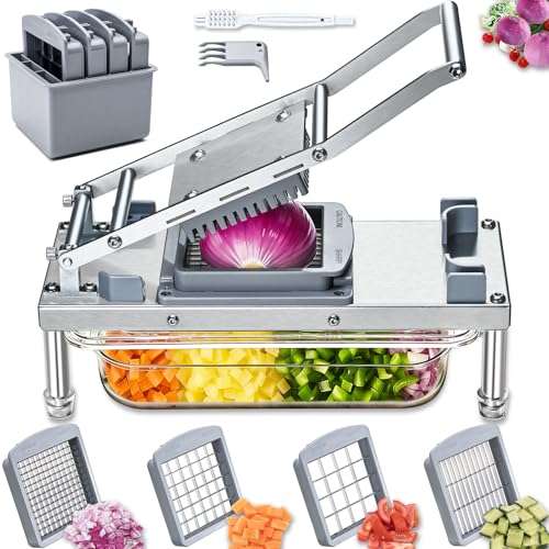 Vegetable Chopper Veggie Cutter Onion Food Potato Tomato Dicer With Blade (4 Blade)