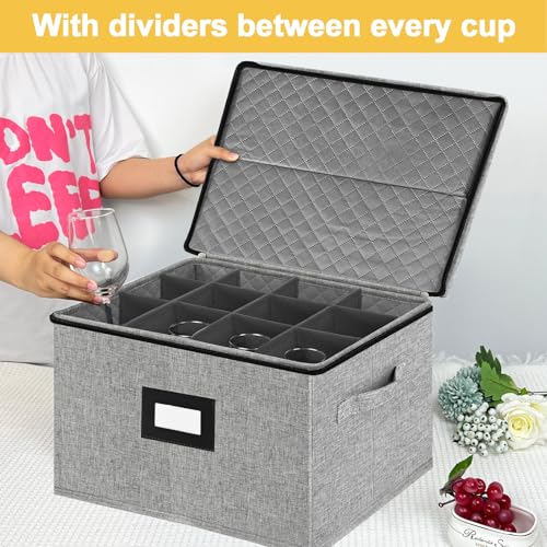 Stemware Storage Cases (Light grey stemware case)