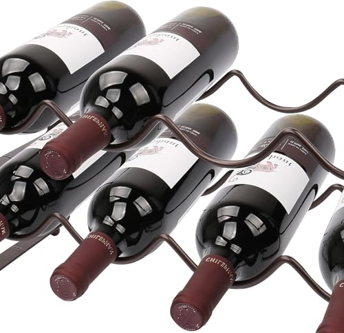 Stackable Wine Rack Countertop (Brown / 2 Tier)