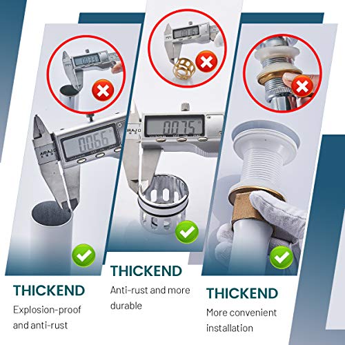 Vessel Sink Drain (With Overflow / White)