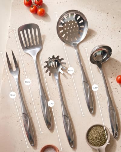 Stainless Steel 5 Piece Cooking Utensil Set (5 Piece Set)