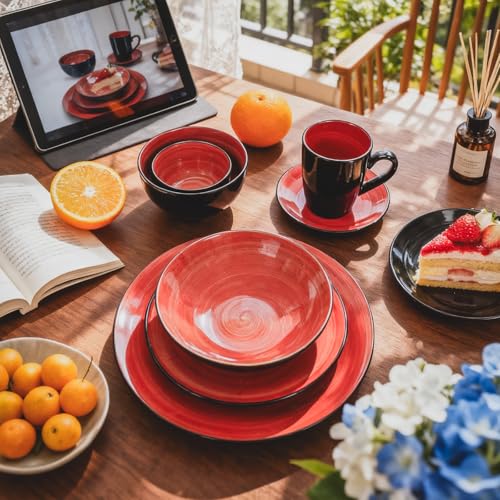Stoneware Sonoma Dinnerware Set (56pc Set / Red)