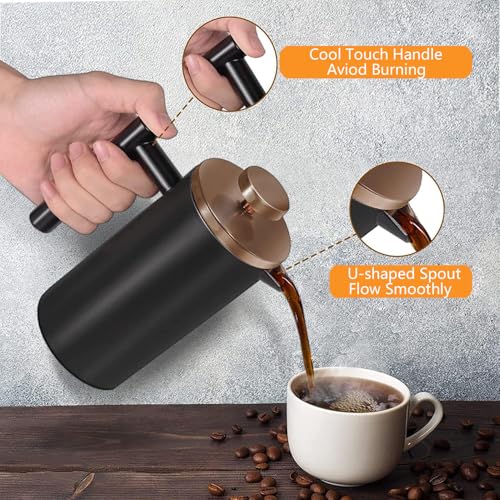 Small French Press Coffee Maker 350ml (12 oz / Black)