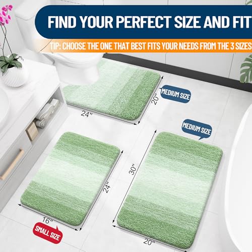 Bathroom Runner Rug 40x24 (40" X 24" / Sage Green)