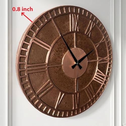 Handmade Copper Wall Clock Artisan Touch in Every Piece (Antique Copper / 24)