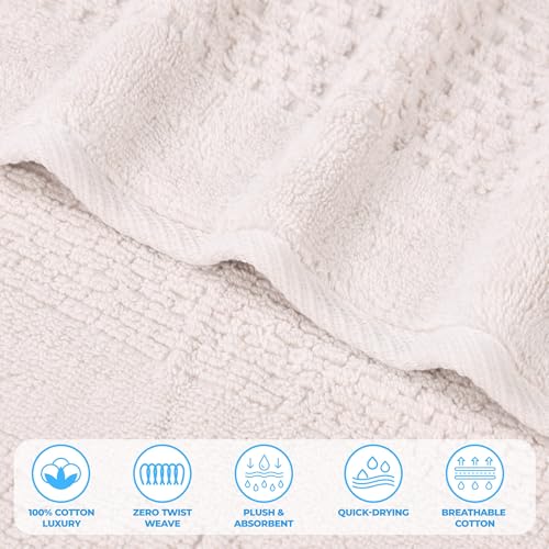 Playa Zero Twist Cotton Medium Weight Towels (12 Piece Towel Set / Silver)