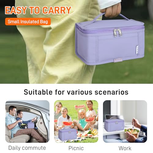 NOL Small Lunch Bag Mini Lunch Box Insulated Lunch Bag for Men