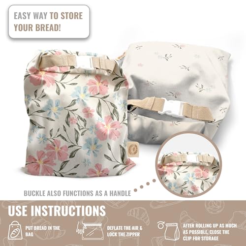 Reusable Bread Bag Set for Home Bakers (Hibiscus)