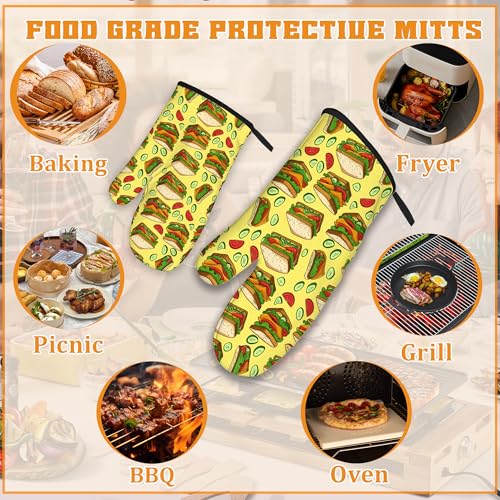 Cute Sandwich Oven Mitts and Pot Holders (4 Count)