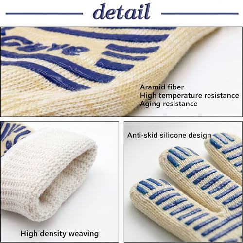 Heat Resistant Oven Gloves with Fingers (9 Ounce)