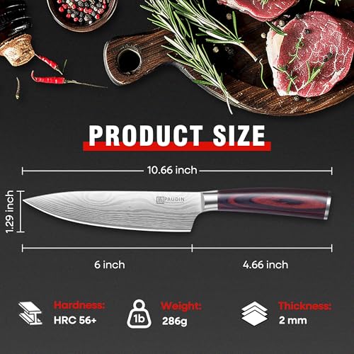 Chef Knife 6 Inch Sharp Kitchen Knife (6 Inch Chef Knife)