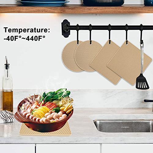 4 Pack Silicone Trivets for Hot Pots and Pans (4 Count)