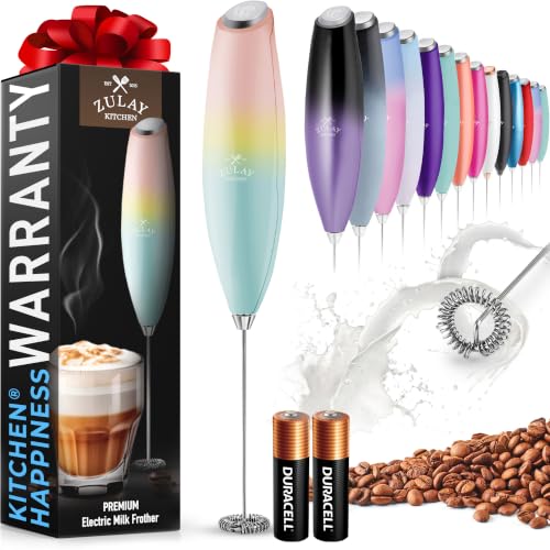 Zulay Powerful Milk Frother for Coffee with Upgraded Titanium Motor (Cupcake / OG Frother)