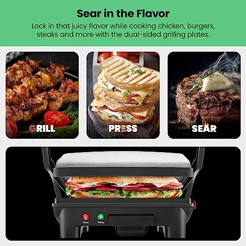 Panini Press Grill and Gourmet Sandwich Maker Non (4 Slice - Standard)