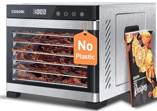 Food Dehydrator (Silver / 6 Trays(6.5ft² Drying Space))