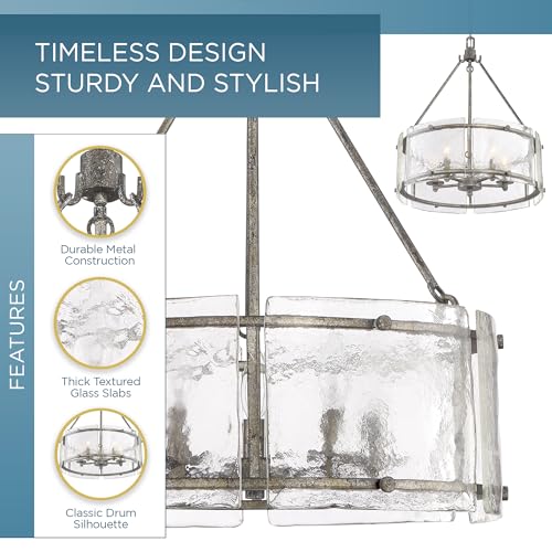 Fortress Pendant Lighting (Mottled Silver)