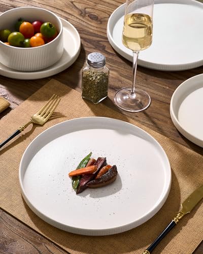 Ceramic Dinnerware Sets for 4 (Matte White)