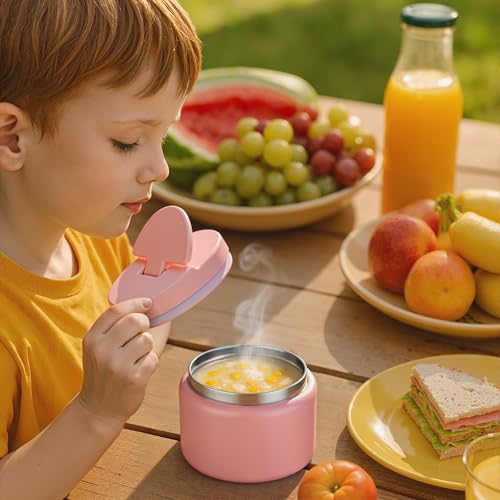 14.5oz Soup Thermo for Hot Food Kids Vacuum Insulated Food Jar Twist (Pink)