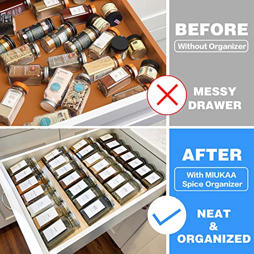 Clear Acrylic Spice Drawer Organizer (Transparent / 4 Pack)