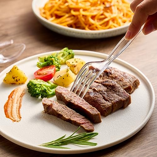 300 Count] Clear Plastic Forks (Clear / Fork)