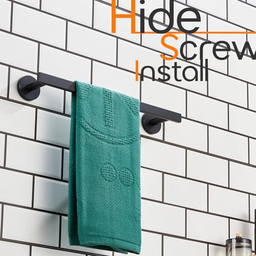 16 Inch Bathroom Towel Bar Bath Towel Rack Kitchen Towel Holder Towel Hanger Wall Mounted SUS304 Stainless Steel Matte Black AN4001MB (Matte Black / 16-Inch)
