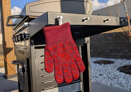 Grill Armor Oven Gloves with Fingers (Small Standard Cuff / Red)