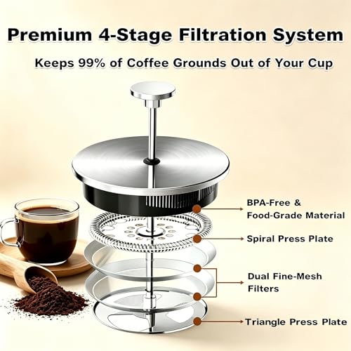 French Press 51oz (Silver / 51oz)