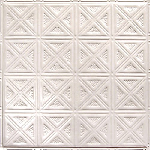 Tin Backsplash [5 (Pattern #31 Contemporary Checkered / Creamy White Satin)