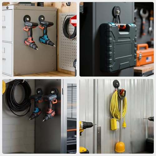 Updated Strong Magnetic Hooks Heavy Duty (Updated 2.6in Magnet M Red Hooks 2PCS)