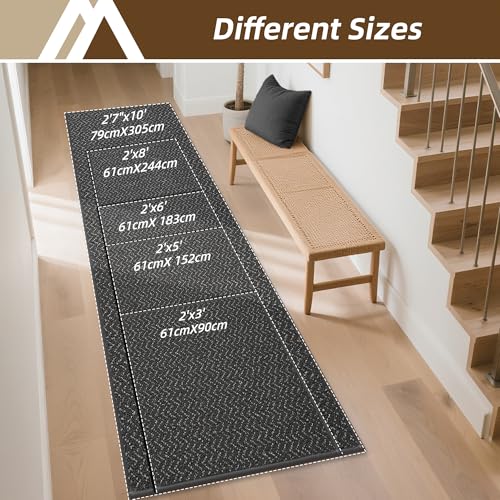 Hallway Runner Rugs Non (Dark Grey / 2' x 6')