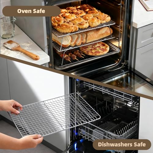 3 PCS Silver Stackable Cooling Rack