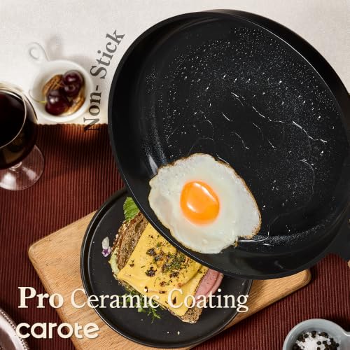 Ceramic Cookware Sets (Black / 16 Piece)