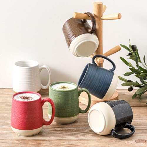 Ceramic Coffee Mugs Set of 6 (Colorful / Set of 6)