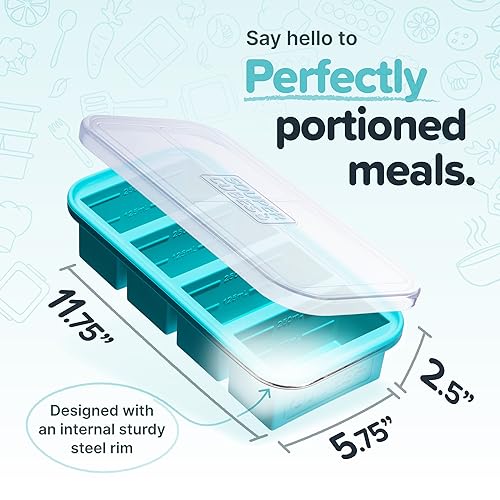 1 Cup Silicone Freezer Mold with Lid (Aqua / 1-Pack)