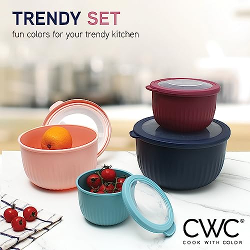 Prep Bowls with Lids (Navy / 8 Piece Set - Deep Bowls)