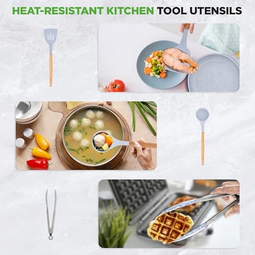 22 Pc Ceramic Cookware Set (Moon Grey Marble / 22pc Set)
