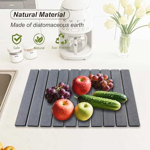 Large Stone Diatomaceous Dish Drying Mat (23.6" x 15.4")