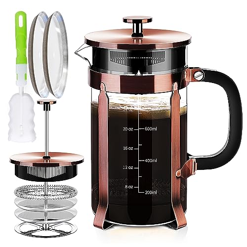 French Press Coffee Maker 304 Stainless Steel Coffee Press (Copper / 34 oz)
