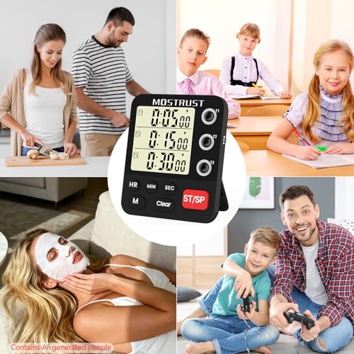 Digital Dual Kitchen Timer (Black)