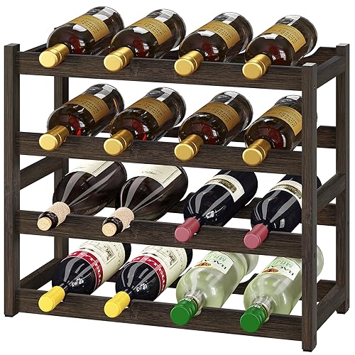 Bamboo Wine Rack Storage (4-tier-Mocha)