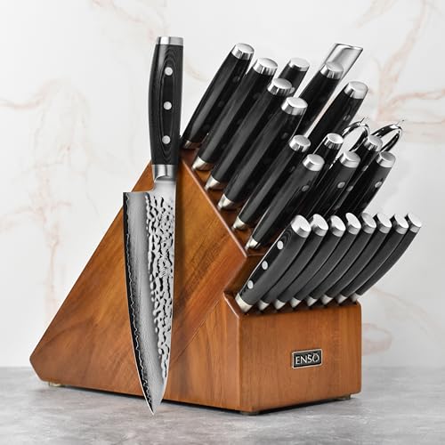 Knife Set Made in Japan (Acacia Knife Block)