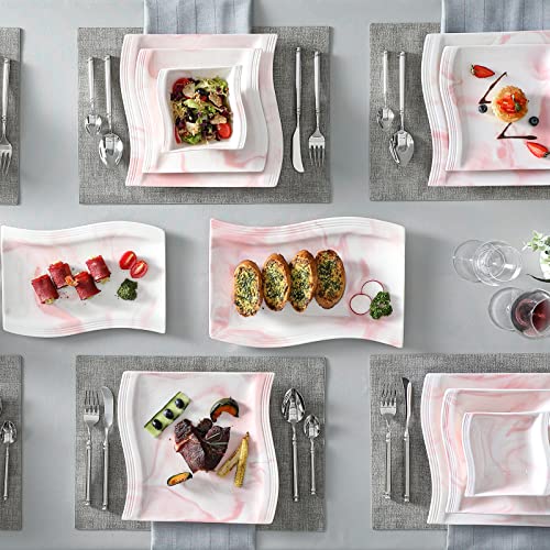 Plates and Bowls Sets (26 Piece(Service for 6) / Pink)