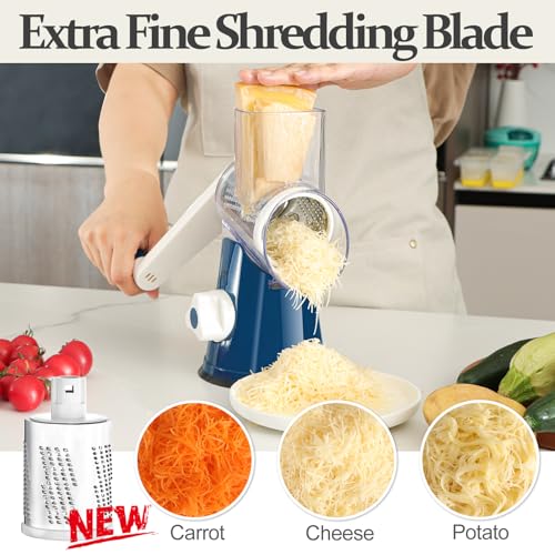 Rotary Cheese Grater Hand Crank Cheese Shredder for Fresh Cheese