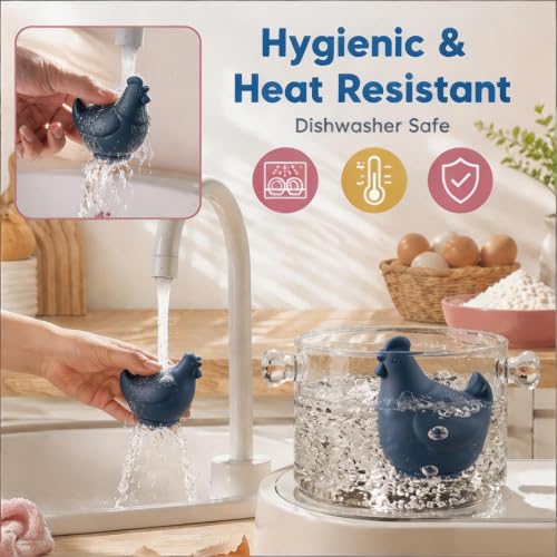 Silicone Hen Shaped Egg Yolk Separator (Blue)
