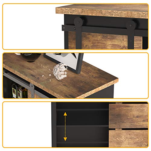 Sideboard Coffee Bar Cabinet (Black)