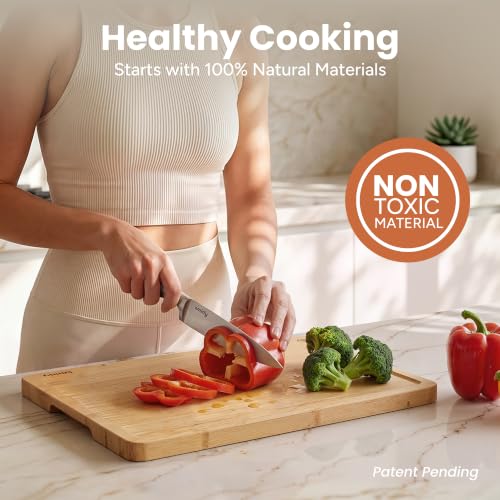 Cutting Boards for Kitchen (Natural Bamboo / 4-Piece)